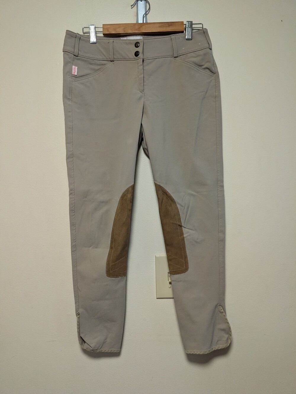 The Tailored Sportsman Size 30 Tan English Riding Breeches Suede Knee Patch USA